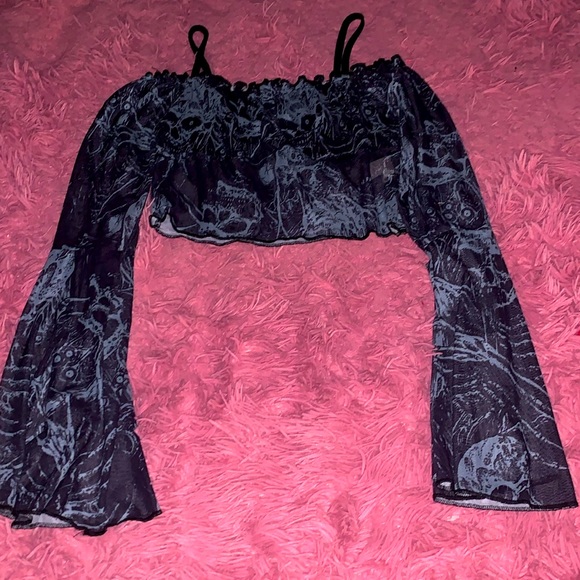 Long-sleeve crop top, S - Picture 1 of 4